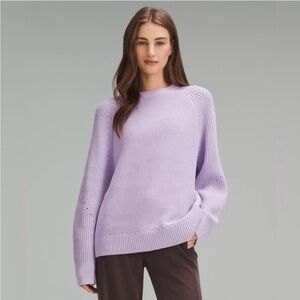 Lululemon Honeycomb Crewneck Sweater - Size M - Lilac Ether